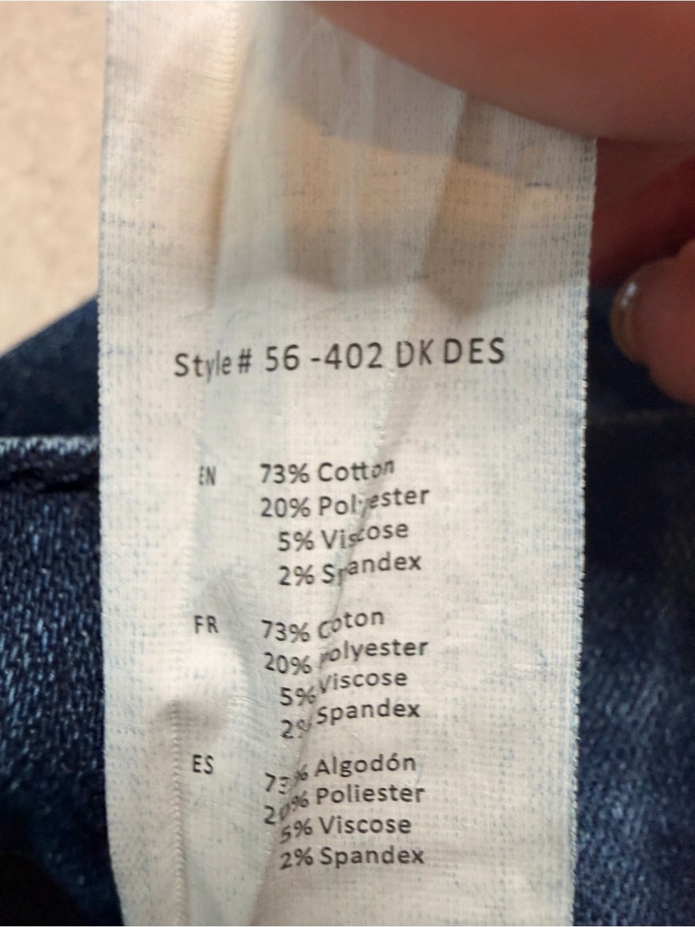 Dark Blue Skinny Jeans with Frayed Hem - Picture 9 of 9